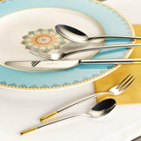 Villeroy & Boch - Ella Cutlery částečně pozlacené zlato, 30 kusů, 6 osob, vhodné do myčky, nerez Kitchen Naty Shop
