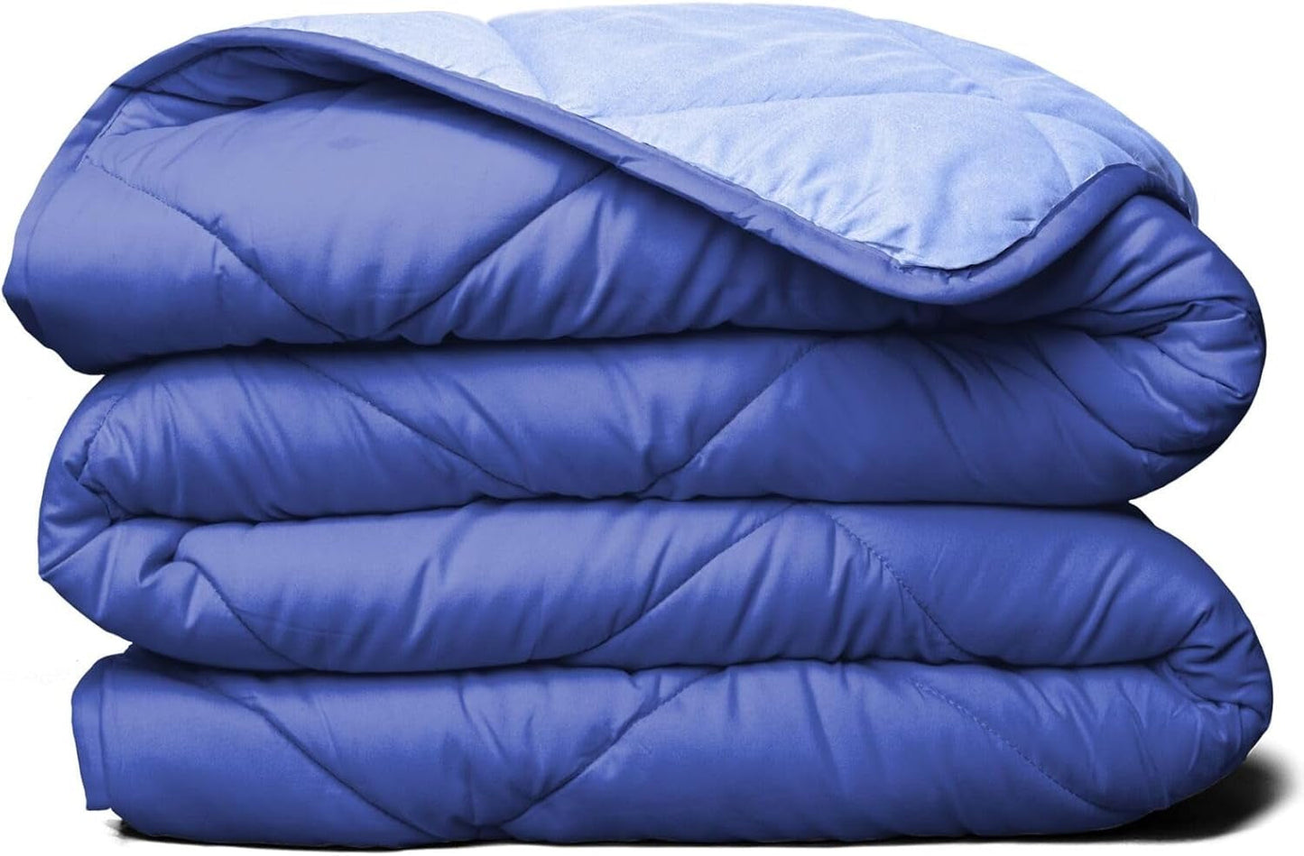 All Seasons Twin/Twin XL péřová oboustranná alternativní přikrývka – prodyšná, extra dlouhá, vysoce kvalitní, měkké mikrovlákno – šedá vložka přikrývky Přikrývky a přikrývky Naty Shop světle modrá / tmavě modrá Twin / Twin Xl