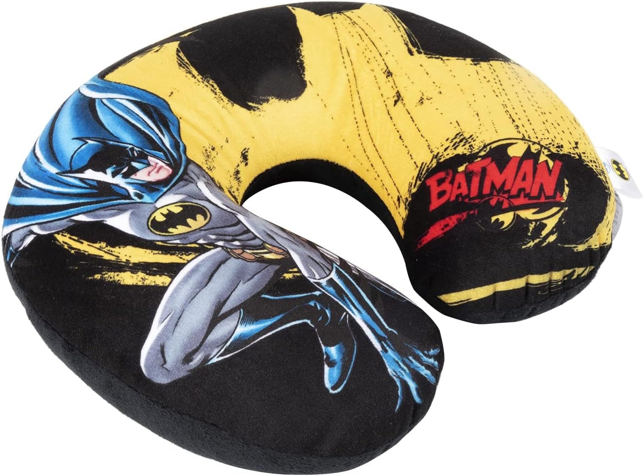 DC Comics Měkký Batman Cestovní polštářek na krk do auta Bezpečnost dětí Pohodlí Superhrdina Bat Man, Cuscino Da Viaggio Auto, Světle modré, Cestovní polštáře jedné velikosti Naty Shop