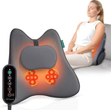 Ergonomický bederní opěrný polštář Snailax s masáží a vyhříváním, opěrný polštář Shiatsu z paměťové pěny, sedací polštář se 3 intenzitami masáže | 2 stupně ohřevu | 3 časovače | pohodlné sezení