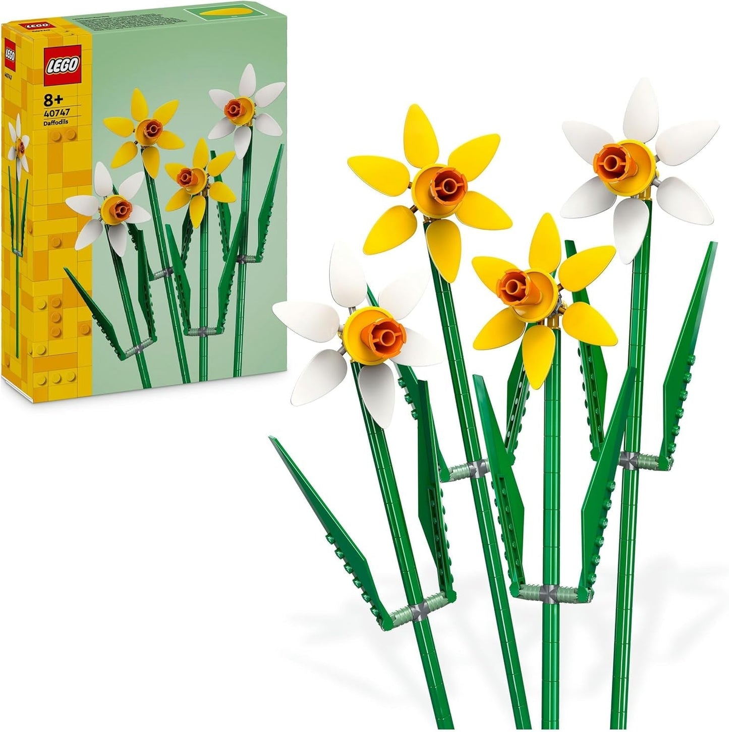 Narcisy LEGO Botanicals - Velikonoční dárky pro dívky a chlapce - Umělé květiny pro děti - Kytice jako dekorace do pokoje nebo kanceláře - Dárek pro ženy - 40747 Stavebnice Besuche den LEGO-Store Single