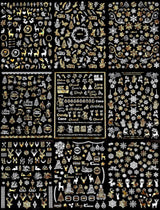 9 Blatt Nagelsticker Weihnachten Nagelaufkleber Selbtklebend Weiß Rentier Schneemann Samolepka na nehty Dekoration Nageldesign Zubehör