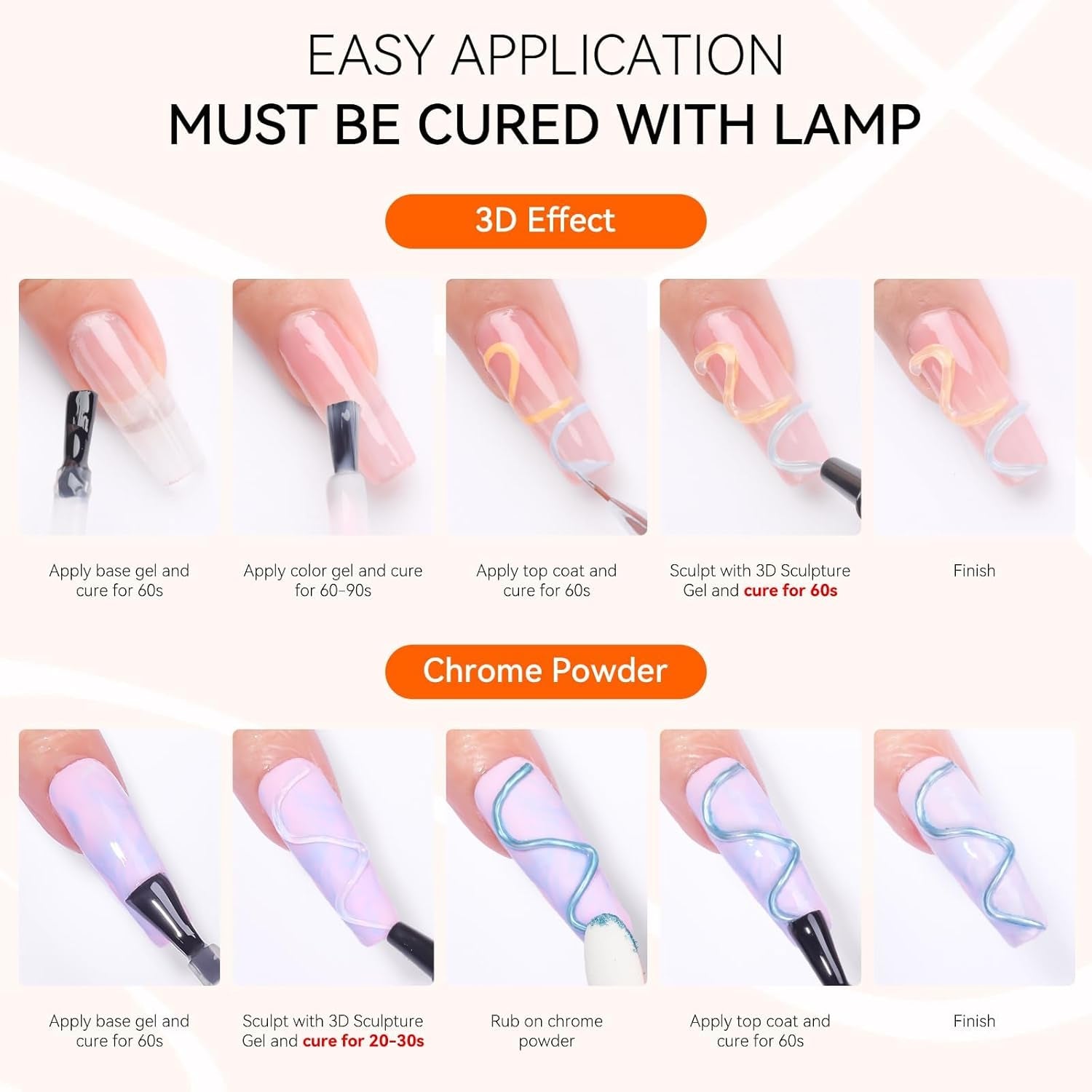 Makartt 3D Nail Art Gel - Kamínkový lepicí gel 15G na klíčenky na nehty, Multifunkční gel na tvarování nehtů pro vlastní úpravu nehtů, modeláž nehtů na modeláž nehtů doma (transparentní)