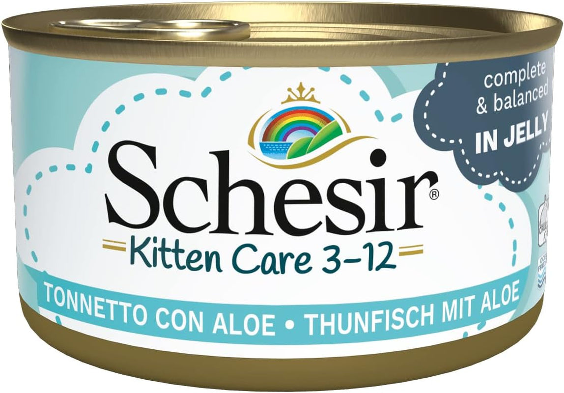 Mokré krmivo pro kočky Cat Jelly Kitten Tuňák s Aloe Vera, želé, 24 krabiček x 85 g