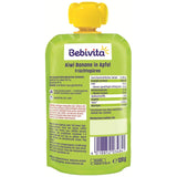 Kiwi Banány v jablečném quetschie (6 x 120 g), ohne Zuckerzusatz, glutenfrei, ideální pro svačinu a vlastní svačinu