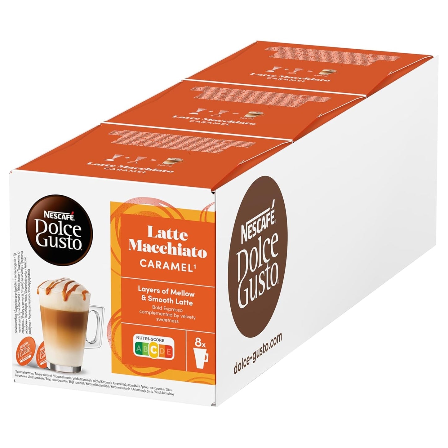 NESCAFÉ DOLCE GUSTO Latte Macchiato Caramel Kaffeekapseln 6er Pack (6 x 16 kapslí)