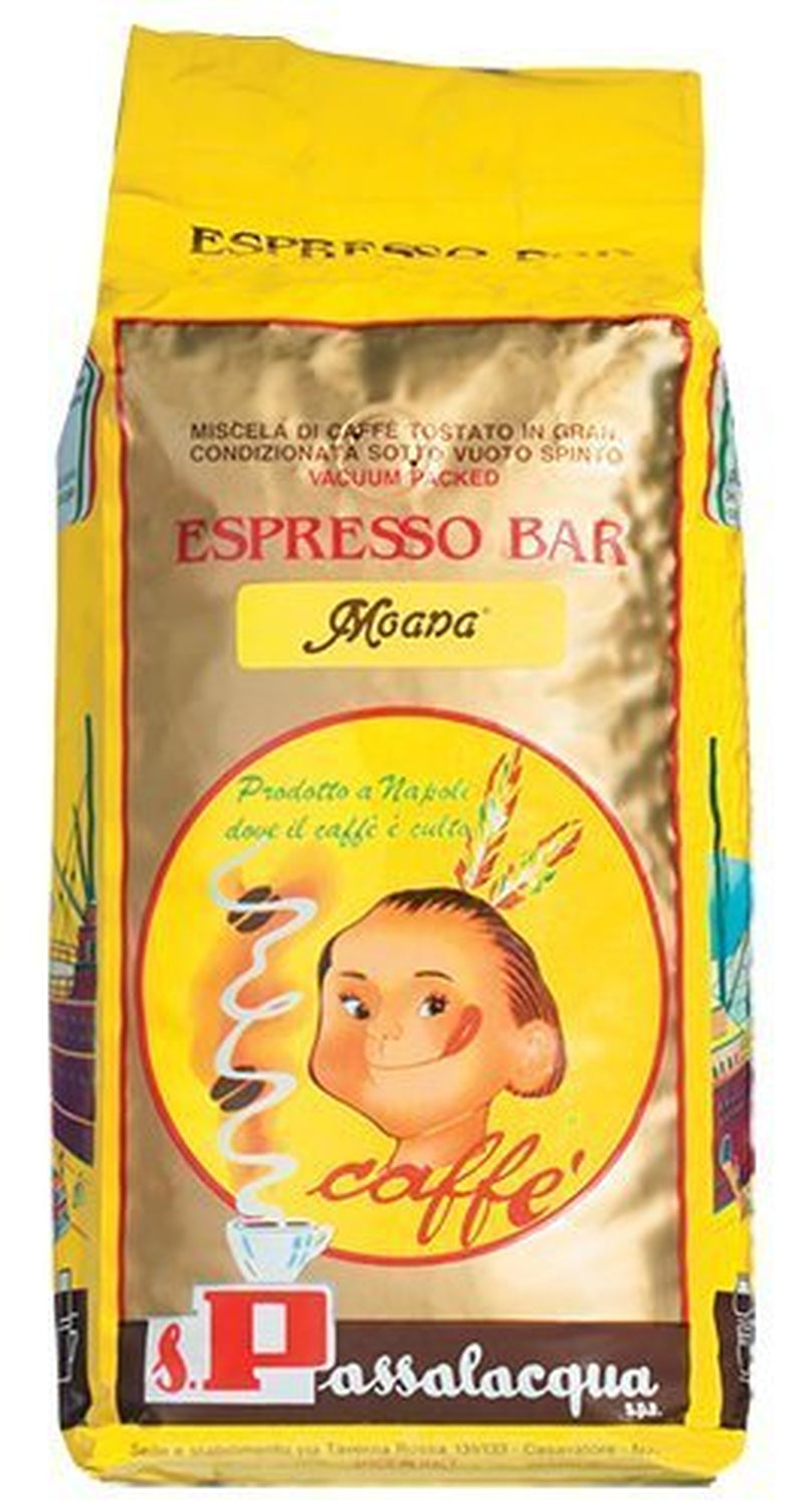 KÁVA PASSALACQUA MOANA - ESPRESSO - 1 kg BALENÍ KÁVOVÝCH ZRNKŮ