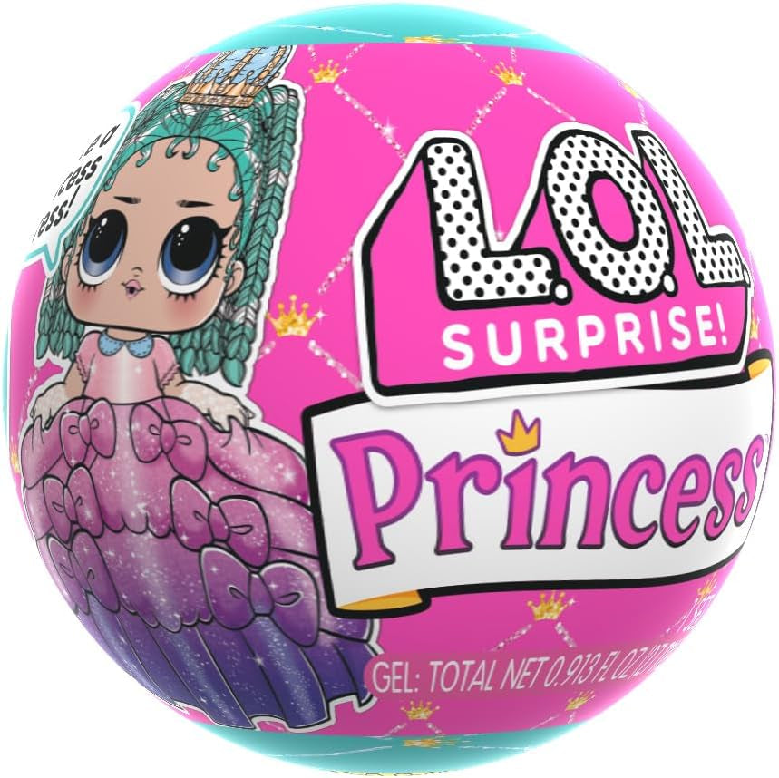 LOL Překvapení! Princess Tots – obsahuje 1 panenku, obrněné balení, 2 barvy na vytvoření princeznovských šatů, 8 panenek ke sbírání
