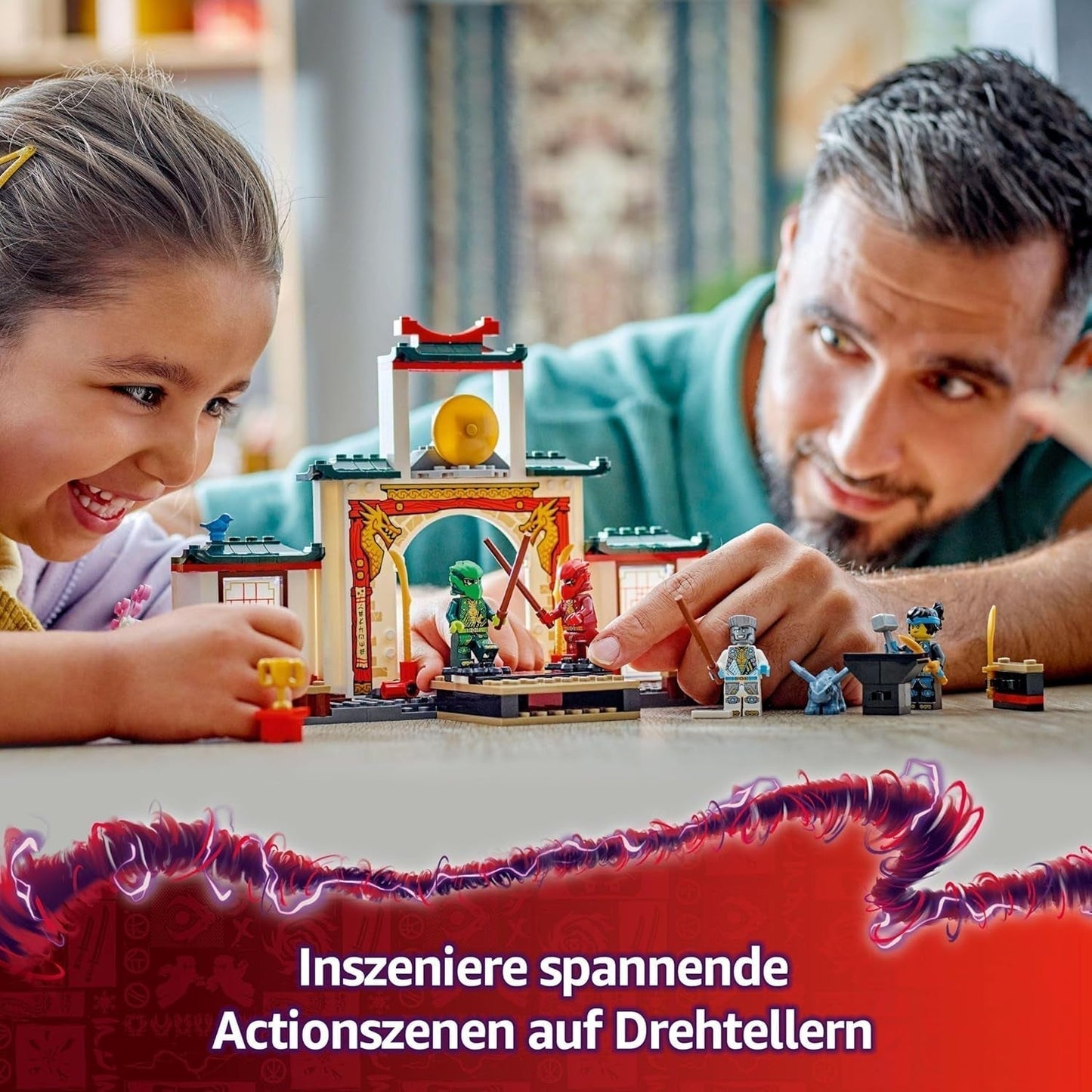 LEGO NINJAGO Spinjitzu Ninja Temple - Stavebnice se 4 minifigurkami a 1 figurkou draka - Stavebnice - Vánoční nebo narozeninový dárek pro chlapce a dívky od 4 let 71831 Stavebnice Besuche den LEGO-Store
