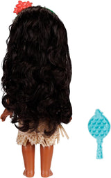 Panenka Disney Princess Moana 35 cm, reflexní třpytivé oči, pohyblivé klouby, odnímatelný outfit, květinová spona, dlouhé vlasy, pro dívky od 3 let