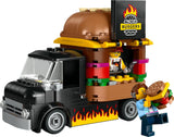 Stavebnice LEGO City Burger Truck s autíčkem pro děti od 5 let, minifigurkou potravinového vozíku a příslušenstvím, zábavným dárkem pro chlapce a dívky 60404 Stavebnice Besuche den LEGO-Store