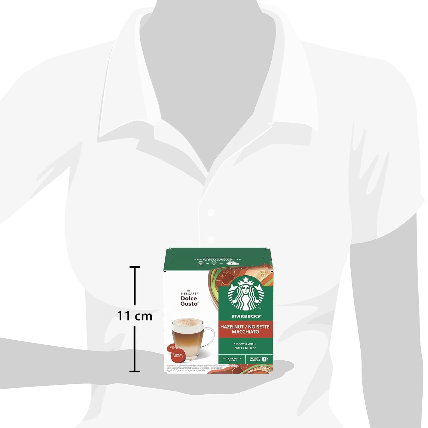 STARBUCKS Hazelnut Macchiato od Nescafé Dolce Gusto, Dunkle Röstung, Kaffeekapseln 6 x 12 (72 kapsel)