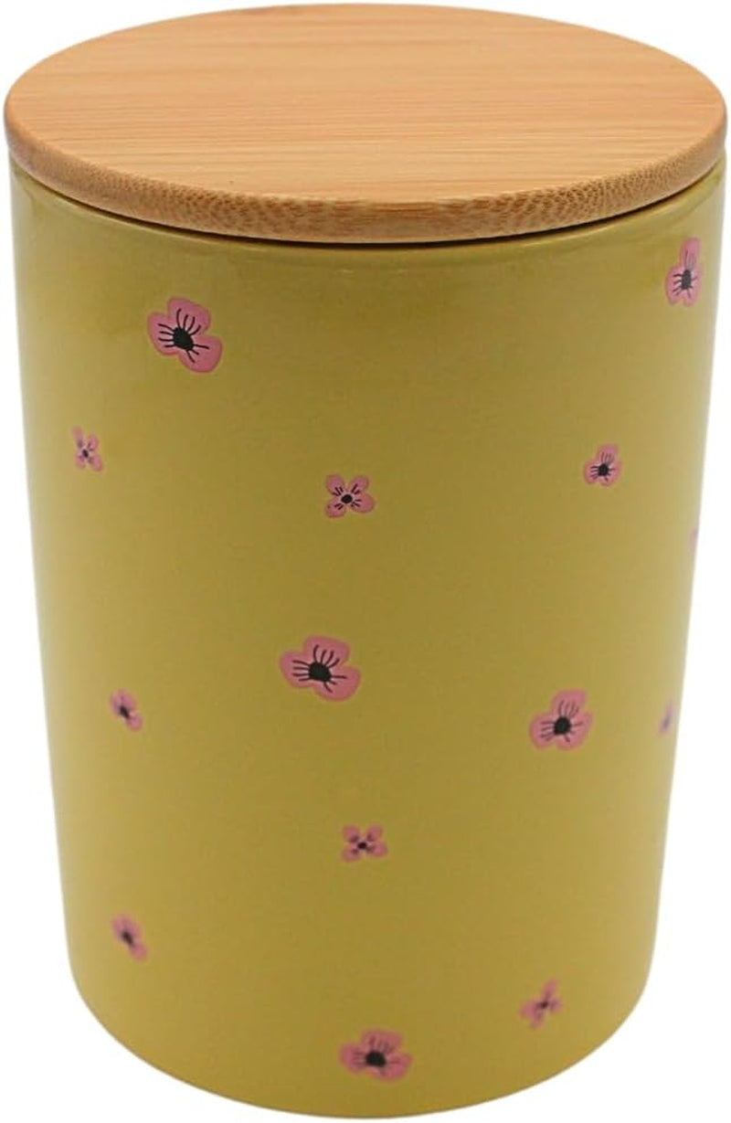 Dekohelden24 Elegantní keramický úložný box/káva/čerstvé potraviny/sušenky Hüftgold. Motiv: jen tak. Rozměry: V/Ø 15,6 x 11 cm. Naty Shop boxy na skladování potravin