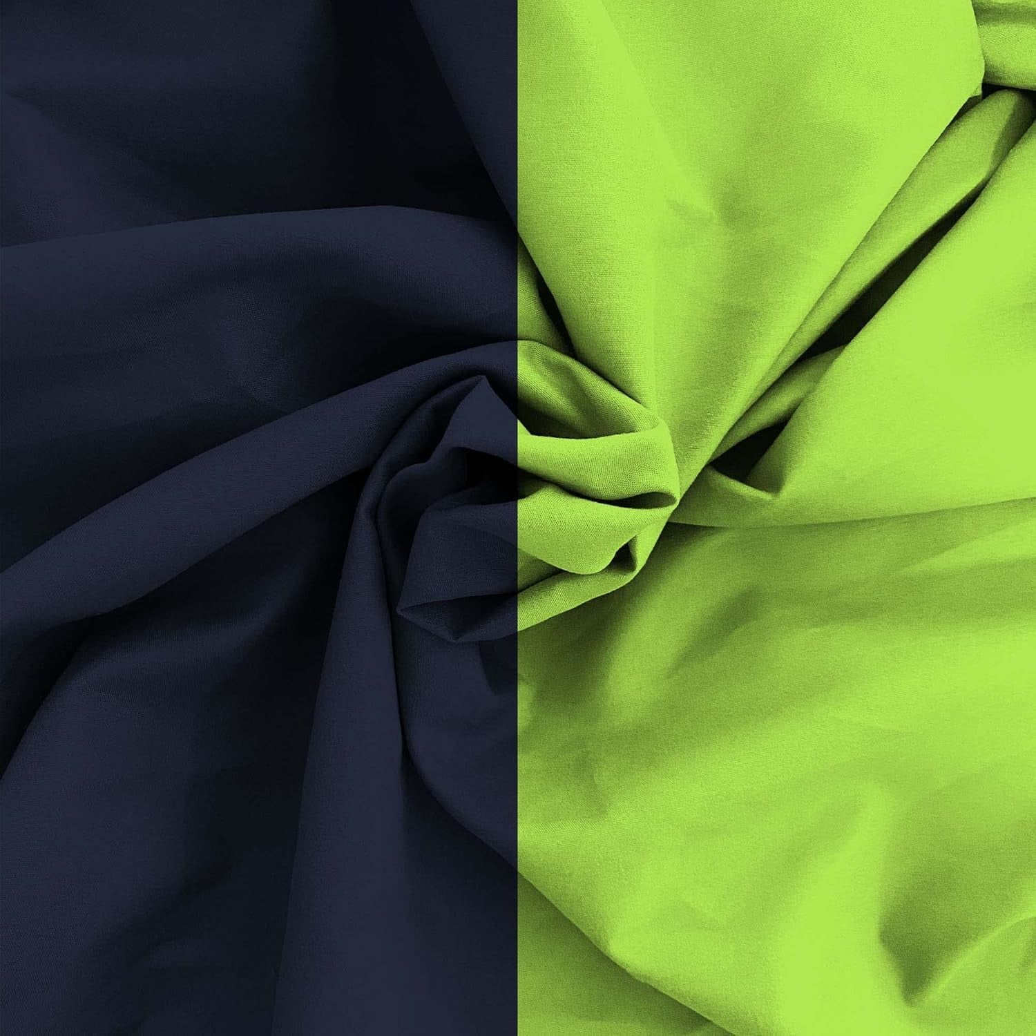 Elegantní přikrývka na dvojlůžko 260 X 270 Cm Tmavě modrá/Jablkově zelená Postele a přikrývky Besuche den Italian Ložní prádlo