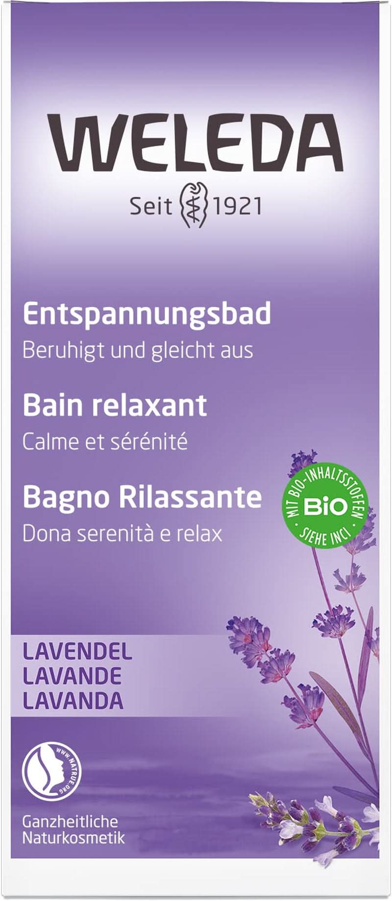WELEDA BIO, zdravotní koupel s přírodní kosmetikou s pravým levandulovým olejem pro zklidnění smyslů a pro dobrý spánek, 200 ml Sprcha a koupel Naty Shop