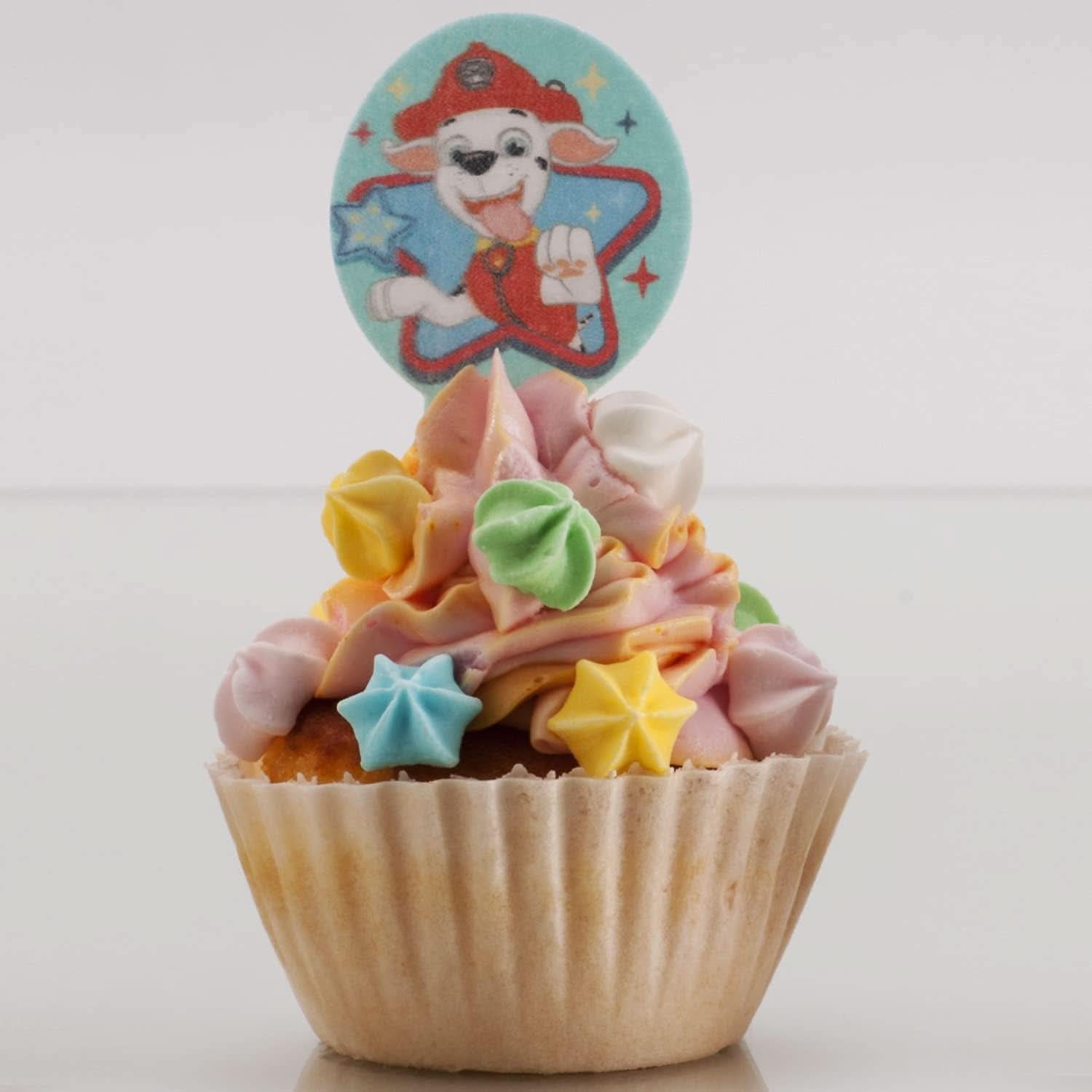 Dekora, Dekorapin Paw Patrol Jedlé ozdoby na dort, 20 jedlých papírových oplatek - 6,5 X 4 cm Naty Shop