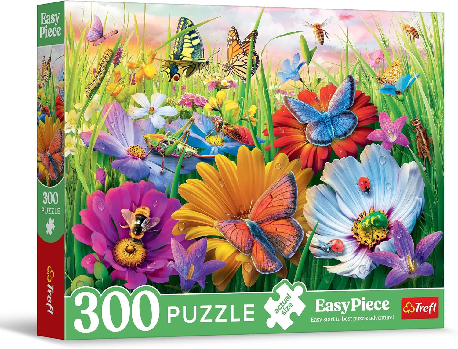 Trefl - Easypiece Puzzle: Hmyz na louce - 300 dílků - velké dílky, snadné skládání, pro dospělé a děti od 10 let Puzzle Naty Shop Výchozí název