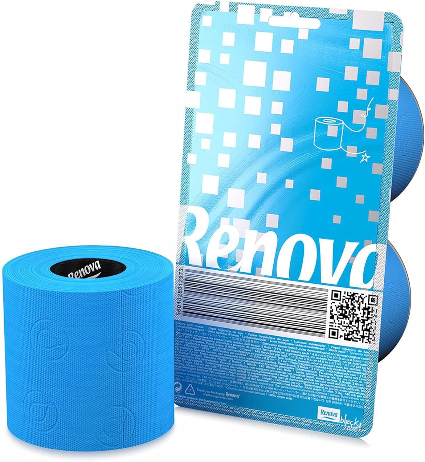 RENOVA toaletní papír, modrý, dárkové balení, 2 role (200064206)