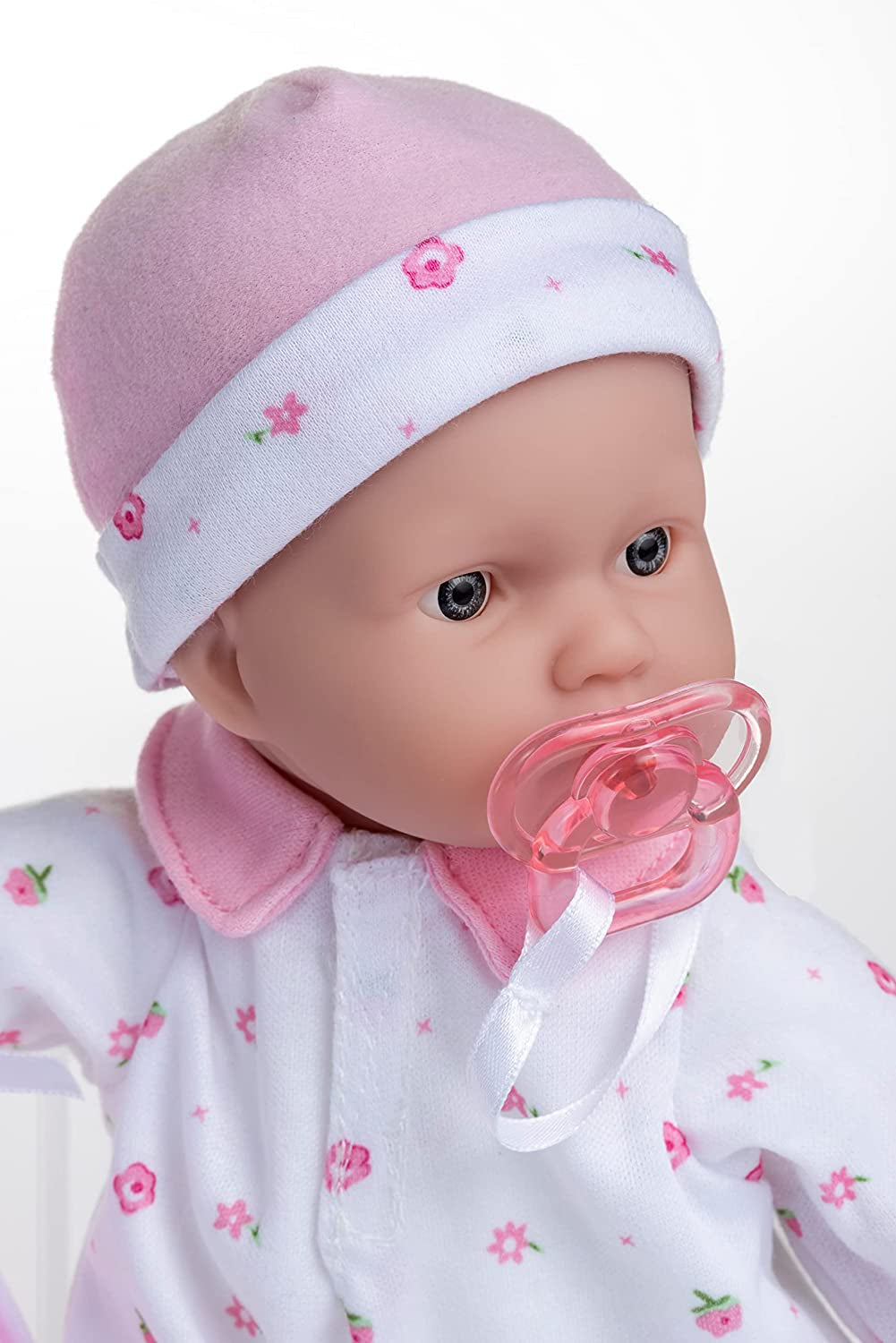 JC Toys La Baby Kaukasisches Babypuppen-Set - Weiche 28 cm Babypuppe, Waschbar, Abnehmbares rosa Outfit mit Hut, Decke & Schnuller, Für Kinder ab 12 Monaten