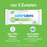 Vodní ubrousky Hydratační a čisticí dětské ubrousky s 99 % vody a výtažkem z aloe Vera Vlhčené ubrousky na obličej a tělo Naty Shop