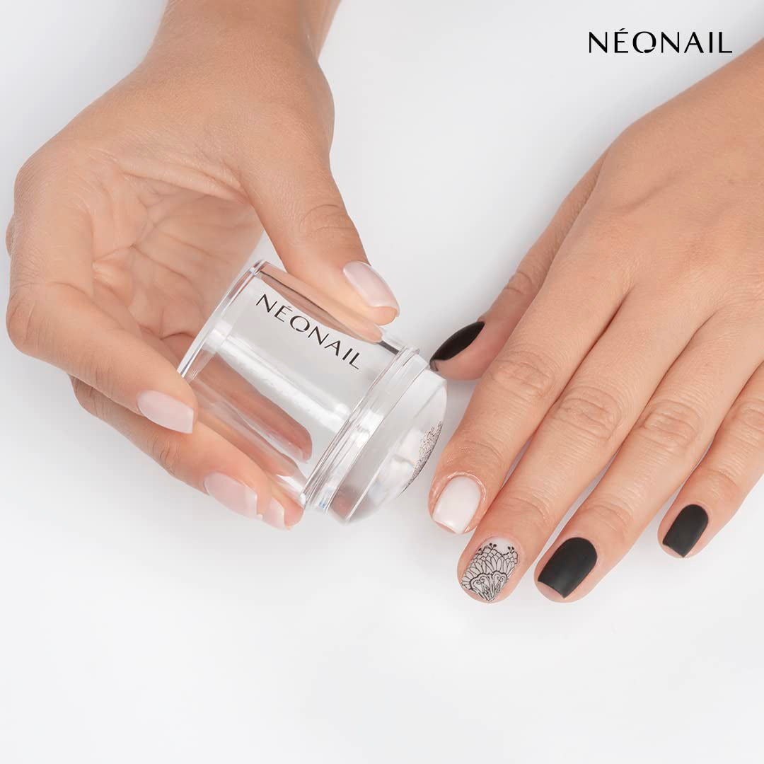 NÉONAIL Nagel Stempel Mit Schaber - Nägel Selber Machen - Razítko na nehty - Nageldesign Für Nagel Schablone - Francouzské nehty Stempel - Silikon Nagelstempel