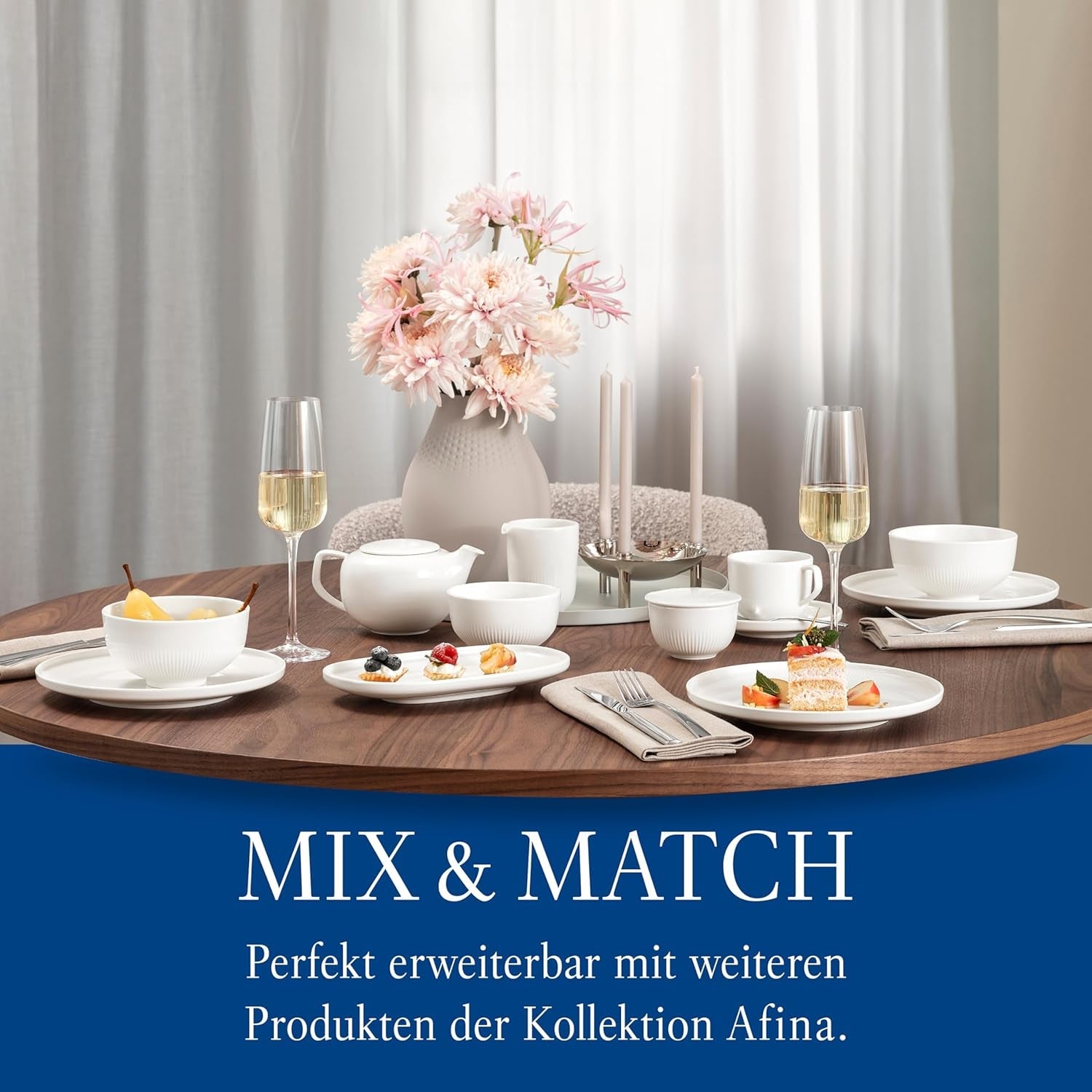 Villeroy & Boch - Afina Hrnek na mléko 170 ml, Bílý, Vhodné do myčky, Vhodné do mikrovlnné trouby, Karafa na mléko, Příslušenství na kávu, Keramický džbán, Podšálek, Nádobí, Prémiový porcelán