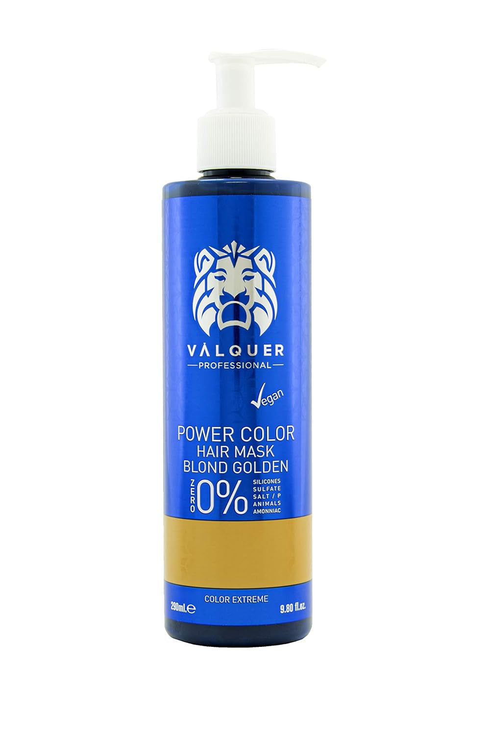 Valquer Professional Mask Power Color barvené vlasy. Zesilovač barvy vlasů bez veganů a sulfátů (zlaté blond vlasy) – 275 ml Naty Shop Hair Mask Výchozí název