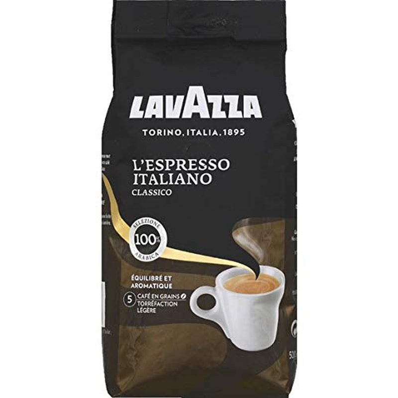 Lavazza Espresso Italiano zrnková káva, 100% Arabica Espresso, vyvážené a aromatické, 500g balení