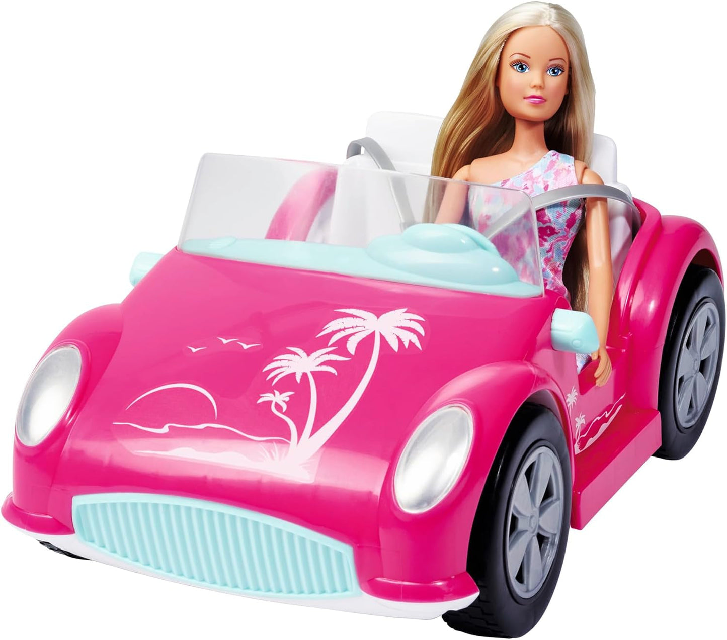 Plážová panenka Simba Steffi Love v cool letním oblečení s plážovým kočárkem 29 cm, věk 3+