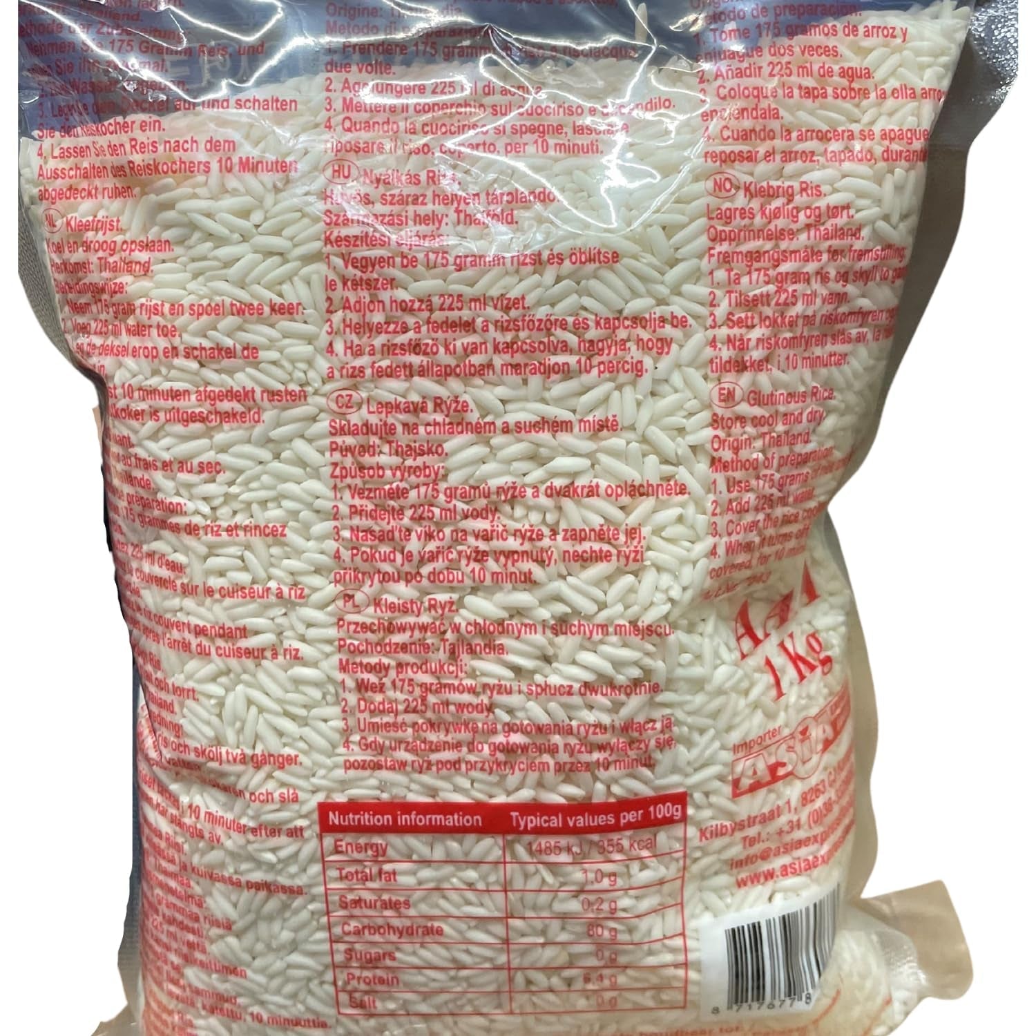 ROYAL THAI RICE - Lepkavá rýže - 10 x 1 KG - Multipack