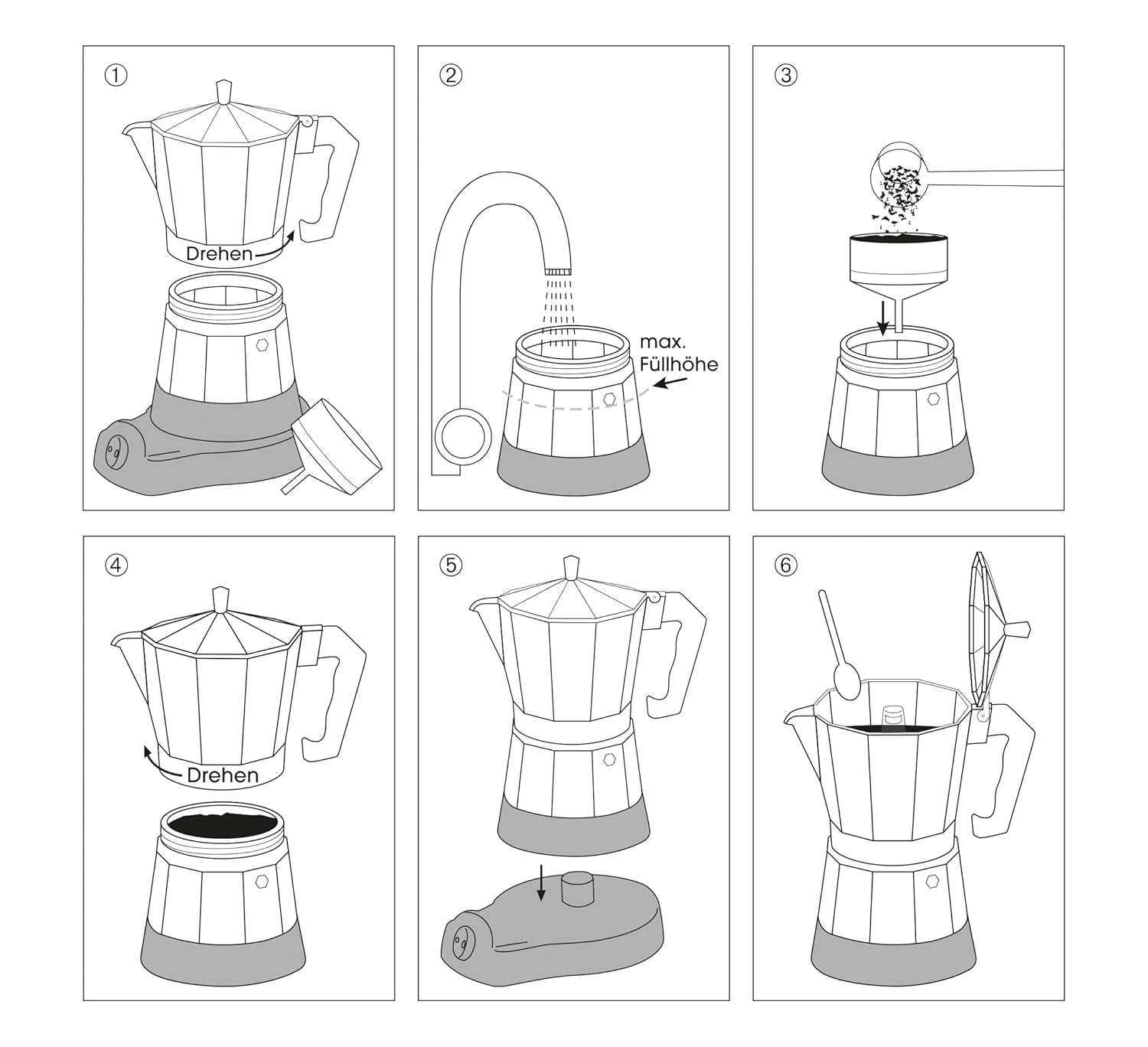 Cilio Classico espresso kávovar na 6 šálků | elektrický 480W | Ø 11,5 cm Výška: 25 cm | hliník | červená | integrovaná varná deska | s funkcí udržení tepla a redukčním filtrem | na cestování nebo kempování
