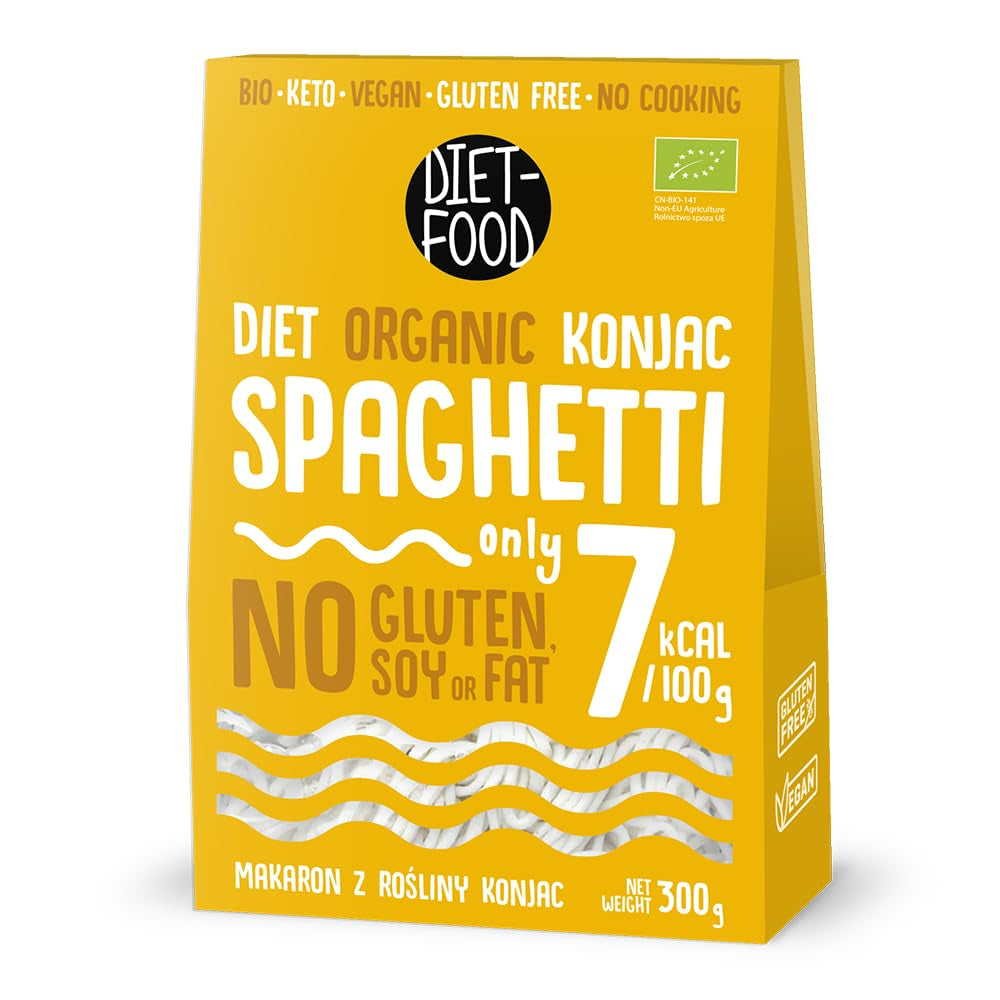 DIETNÍ JÍDLO Organické Shirataki Konjac instantní rýže, Nízkosacharidové, Nízkokalorické, Veganské, Bez tuku, Bez sóji, Bez lepku, Keto Friendly, Hubnutí, 300 gramů