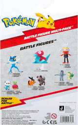 Pokémon PKW3402 - Multipack bitevních figurek - 4 balíčky s Pikachu, Croc, Kwaks, Felori, oficiální detailní figurky, každá 5 cm Akční figurky Naty Shop