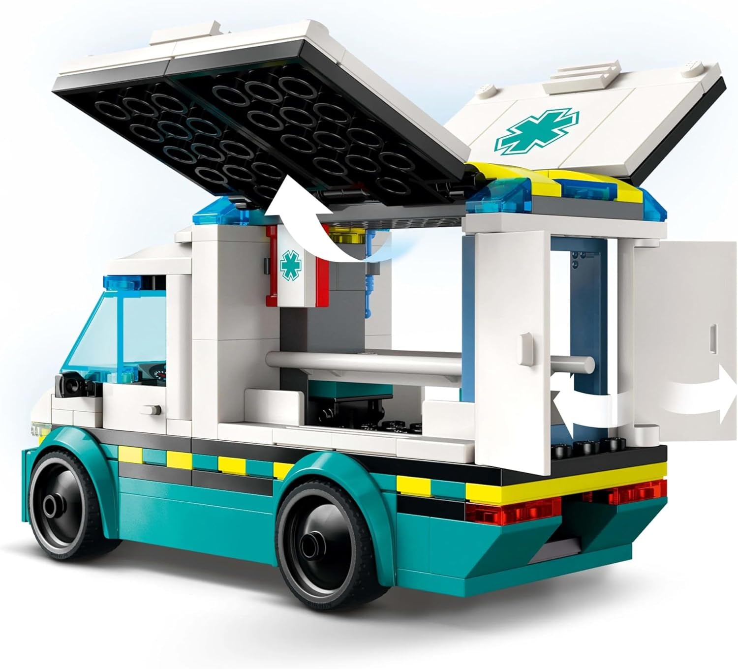 LEGO City Ambulance - hračka se 2 minifigurkami (skateboardista a řidič) - vzdělávací hračka pro chlapce a dívky od 5 let - nápady na dárky k narozeninám a svátku 60451 Stavebnice Besuche den LEGO-Store
