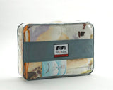 MANTAS MORA Potištěná přikrývka, velký objem, 100% polyester, 450 G/M², měkká, na podzim/zimu, Design Harmony K60, 260 X 240 cm, do postelí 160/180 cm, modrá Přikrývky a přikrývky Naty Shop