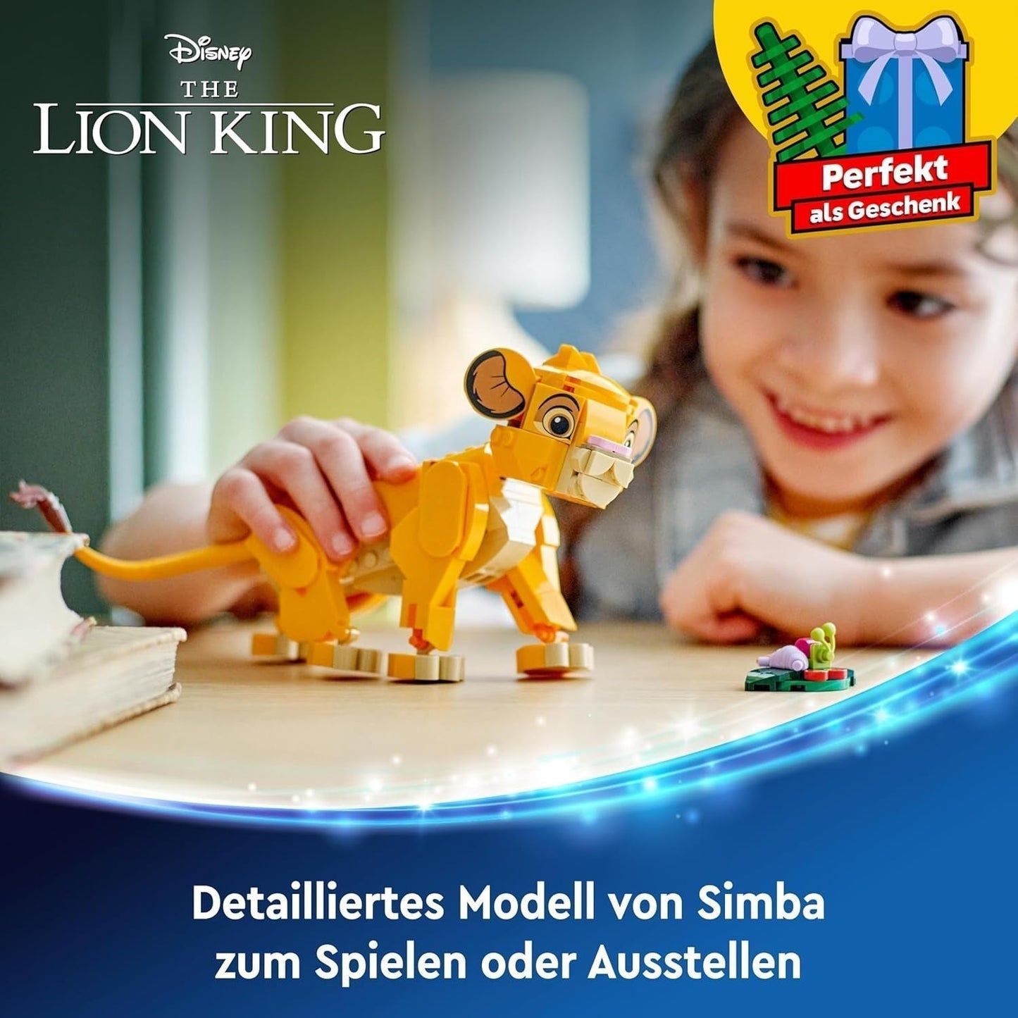 LEGO Ç€ Disney Simba, mládě lvího krále, stavebnice pro děti, fantasy Hrací sada s postavičkou lva, skvělý tip na dárek pro dívky a chlapce od 6 let, dětská hračka 43243 Stavebnice Beuche den LEGO-Store