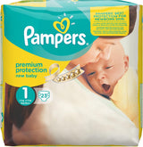 Pampers New Baby velikost 1 Novorozenec 2-5 kg ​​​​Přepravní balení, balení 4 ks (4 x 23 kusů)