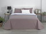 AVA | Boutique oboustranná přikrývka | Pro všechna roční období | Barva - Bílá/Taupe | Pro postel 120/135 cm. postel. (230 X 270 Cm. Ancho X Alto) | Prošívaná přikrývka Přikrývky a přikrývky Naty Shop