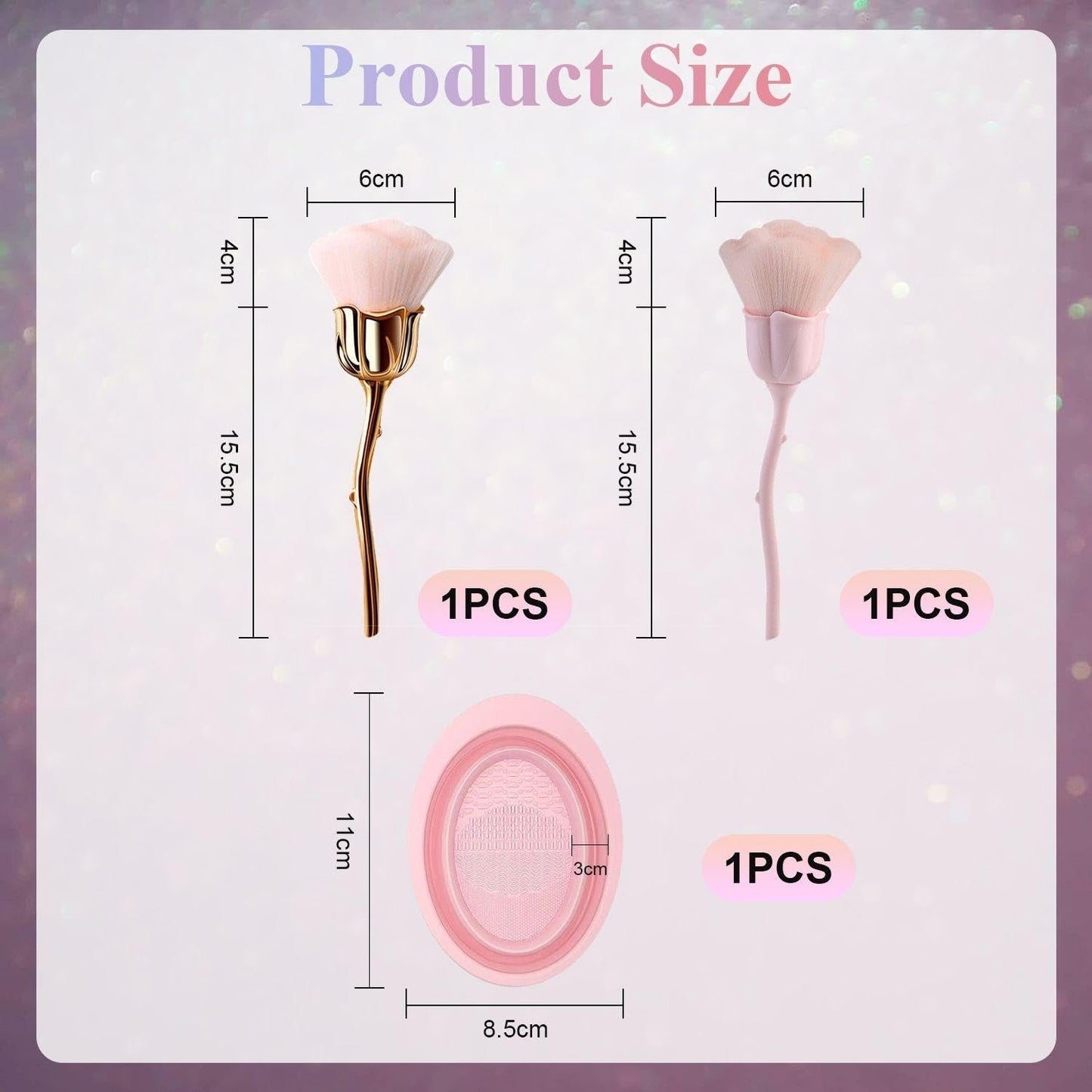 2 nádoby na make-up Blumen, 1 nádoba na čištění nehtů, nádoba na nehty na nehty, nádoba na make-up na make-up, nádoba na make-up na nehty Zubehör