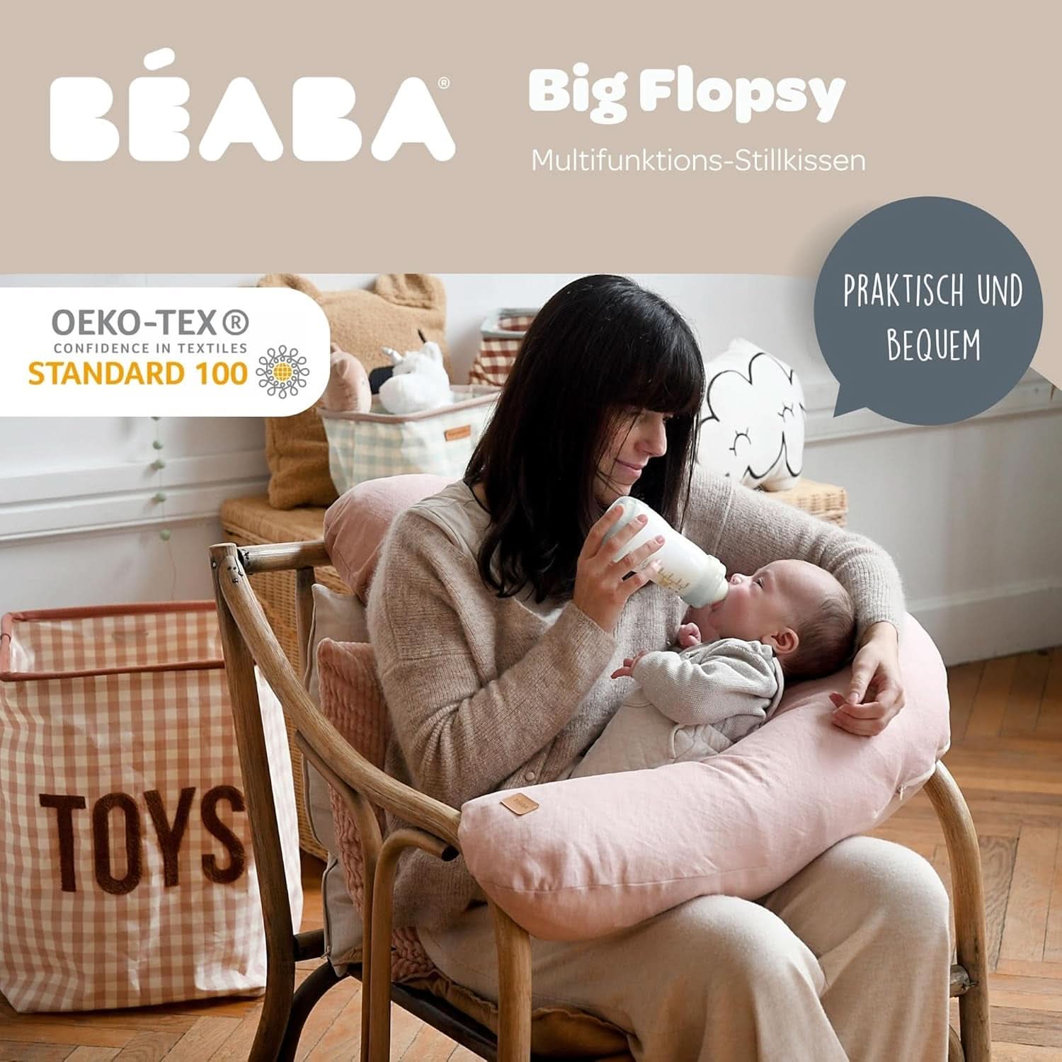 BÉABA, Big Flopsy, multifunkční polštář na kojení Příslušenství Jídlo a kojení Bebe Naty Shop