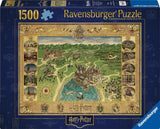 Puzzle Ravensburger 12000720 - Mapa Bradavic - 1500dílná skládačka pro dospělé a děti od 14 let Harryho Pottera, puzzle se zbožím pro fanoušky Harryho Pottera Naty Shop