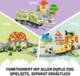 LEGO DUPLO Městská velká interaktivní železnice, stavebnice pro batolata 3 roky stará, lokomotiva Push & Go se světly a zvuky, díly kolejí, vzdělávací hračka pro předškoláky 10428 Stavebnice Beuche den LEGO-Store