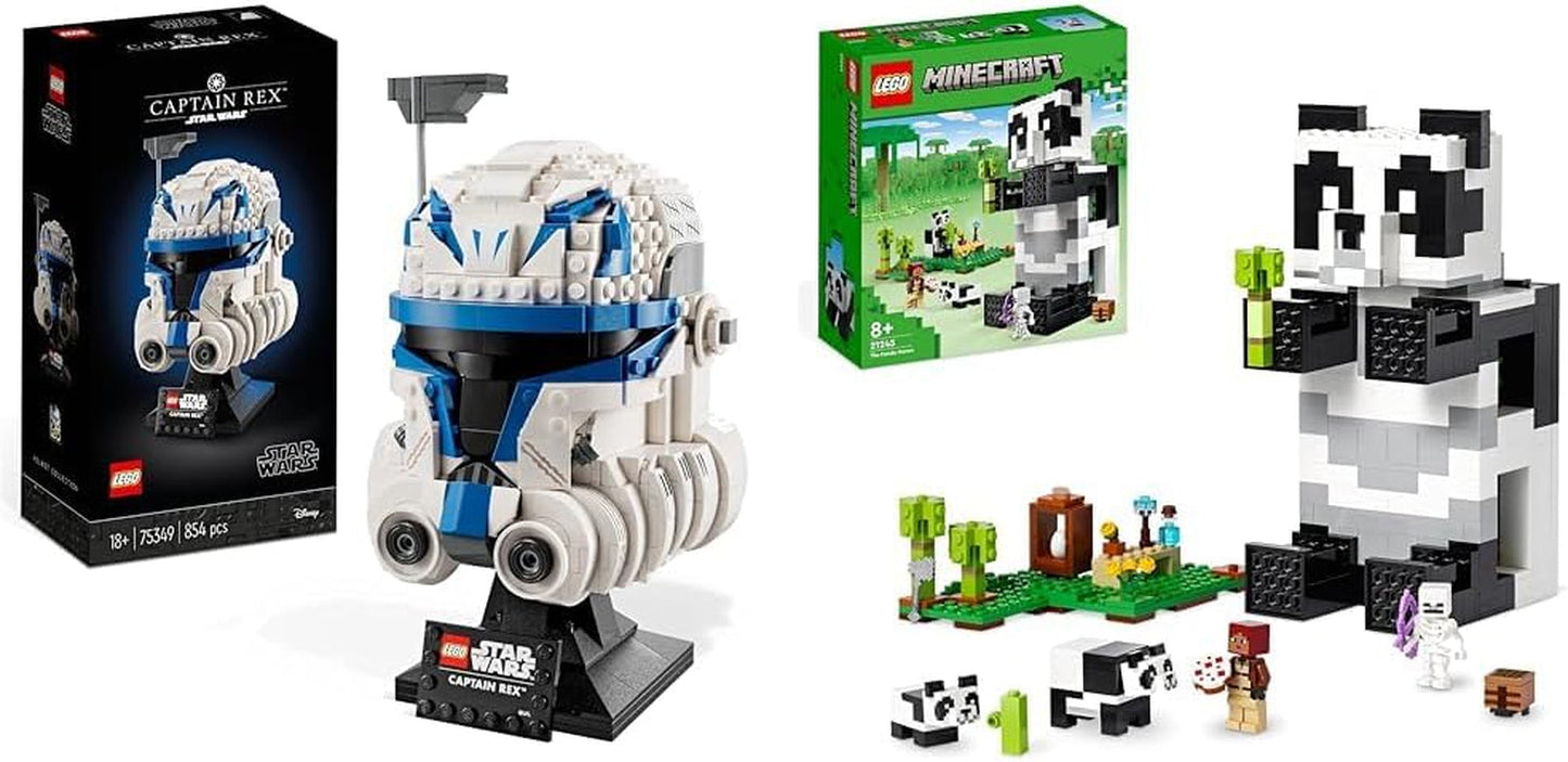 LEGO 75349 Sada helmy kapitána Rexe ze Star Wars Sběratelská sada Klonových válek Modelová řada 2023 Souvenýr a nápady na dárky Stavebnice Besuche den LEGO-Store Balíček sady Panda House