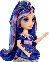 Rainbow High Be Dazzling - Genevieve Bleue - 28 cm modrá módní panenka s nástrojem na zdobení, třpytivými drahokamy a stylingovými doplňky