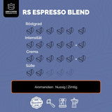 KING'S COFFEE - AMESTEC RS ESPRESSO - 1 kg silná a aromatická zrnková káva - káva s nízkou kyselostí - celozrnná káva - pražení malých dávek z Itálie - zrna espressa pro plně automatické stroje a portafiltrační stroje