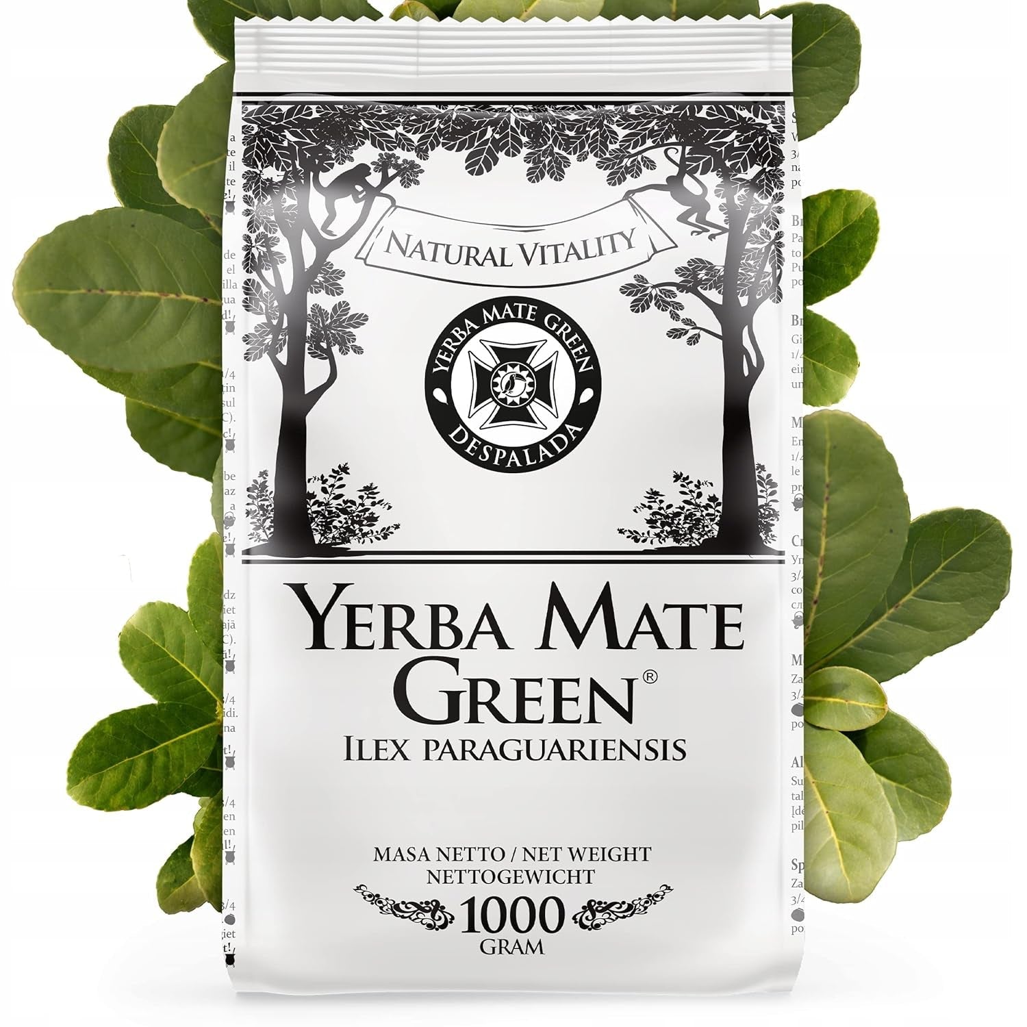 Yerba Brazil Despalada 1 kg ● Na vzduchu sušený čaj maté z listů maté ● Přírodní paraguayské maté 50 g ● Přírodní aroma čaje maté ● Čaj Yerba maté bez přísad ● Čaj maté ve velkém