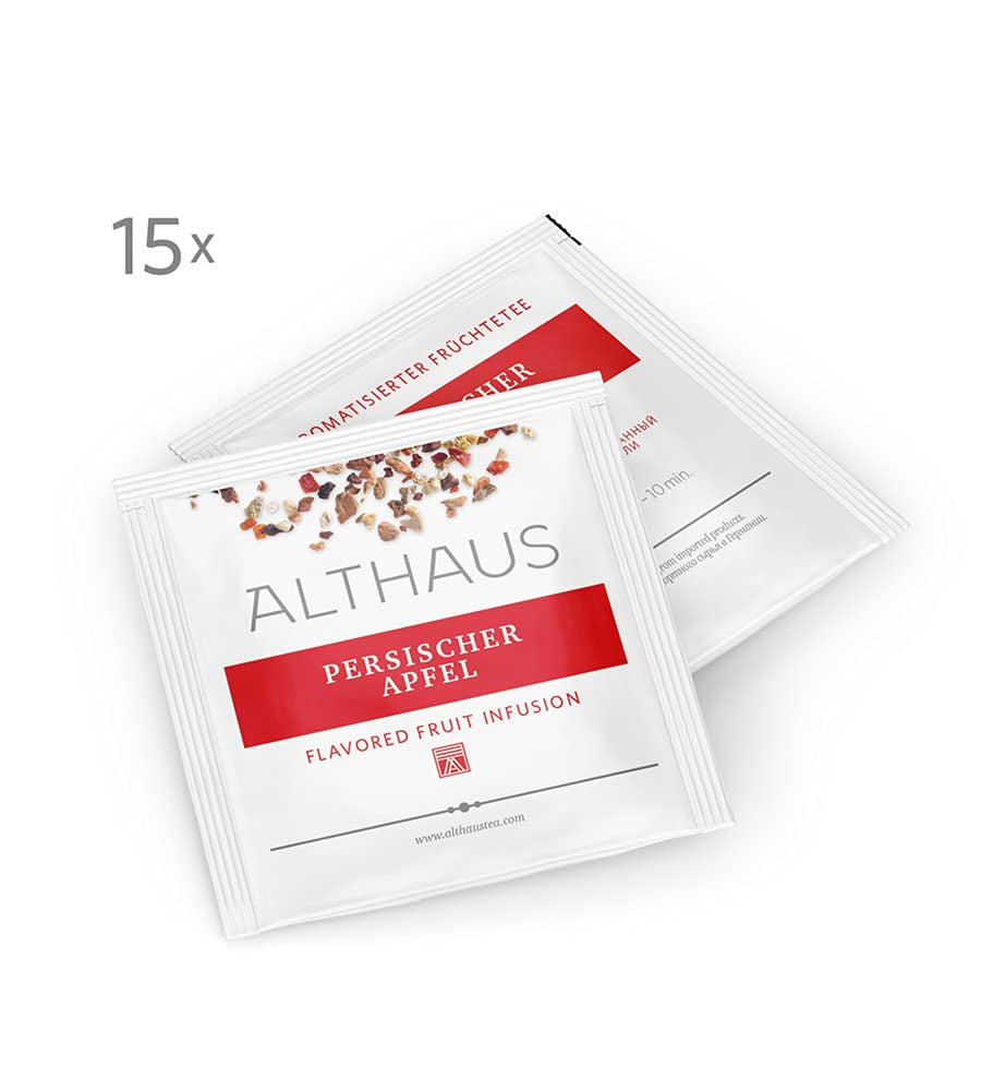 Althaus Tea PERSKÉ JABLKO ⋅ Ovocný čaj v pyramidových sáčcích PYRA PACK ⋅ Ovocný čaj s příchutí jablka ⋅ 15 X 2,75G