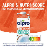 Alpro Kokosnussdrink ohne Zucker – Ohne Süßstoffe – Vegan und Milchfrei – Von Natur aus laktosefrei a fettarm – Bohaté na vápník a vitamíny – 8 x 1 l