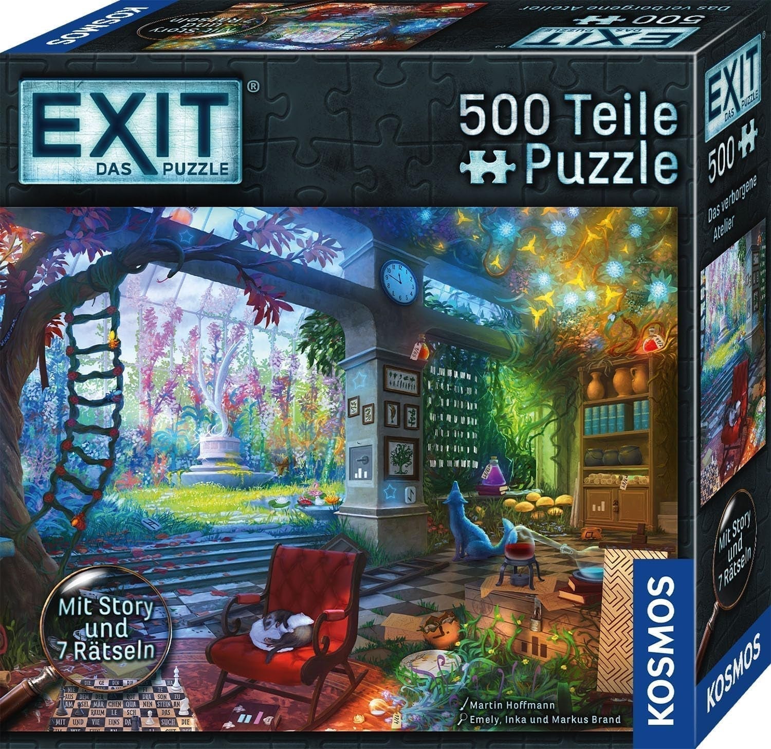 KOSMOS 683979 EXIT® - Puzzle: Skryté studio 500dílné puzzle pro dospělé a děti Puzzle 10+ v únikové místnosti pro začátečníky se skládačkami Naty Shop Výchozí název