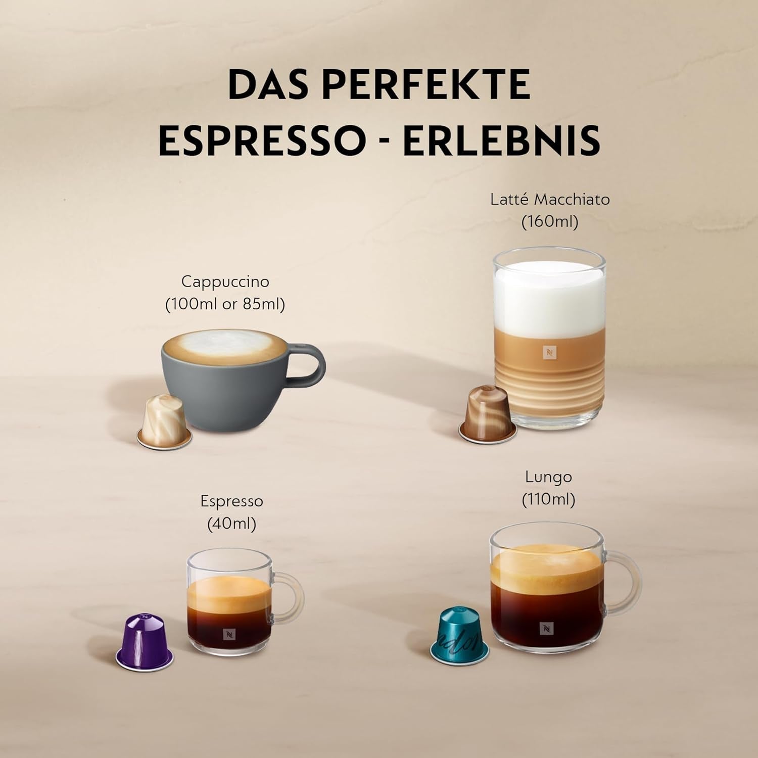 Espresso kávovar s kapslemi Nespresso XN761B Citiz&Milk | Automatický pohotovostní režim | 1260 wattů | Objem nádržky na vodu: 1 l | Tlak čerpadla: 19 bar | Stříbro